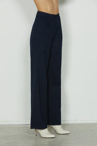 ALVARO wide trousers in pinstripe fabric