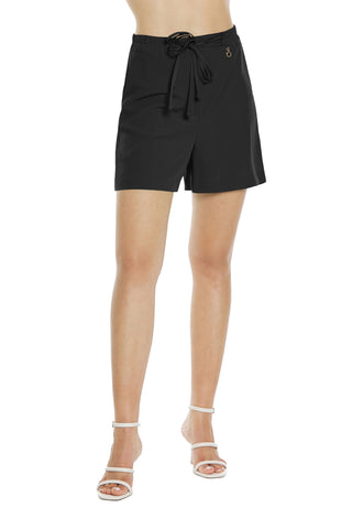 Shorts  FIKRI vita alta con elastico più laccetti più tasche francesi