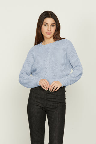 GRECIA short, long-sleeved braided shirt