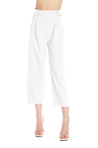 INKOS high-waisted capri pant with darts and French pockets