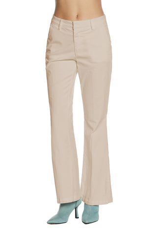 KRISTEN_1 medium waist chino flaire fit gabardine trousers