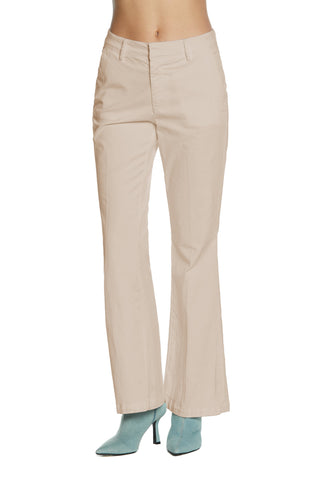 Panta KRISTEN_1 vita media chino flaire fit gabardine