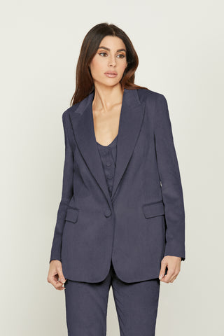 MANDRA jacket, long sleeves, 1 button with pockets plus velvet flaps