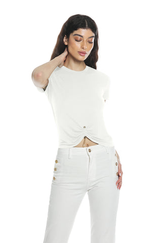 MEDUSA half-sleeve t-shirt with frill plus accessory with pendants