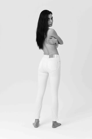 NAOMI_1a high-waisted trousers with 4 pockets plus applications with bull push-up effect cuts