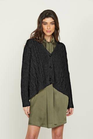 NANGATU long sleeve braided cardigan
