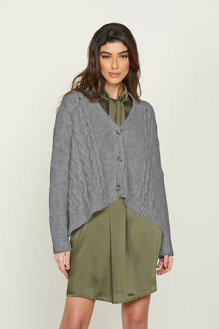 NANGATU long sleeve braided cardigan