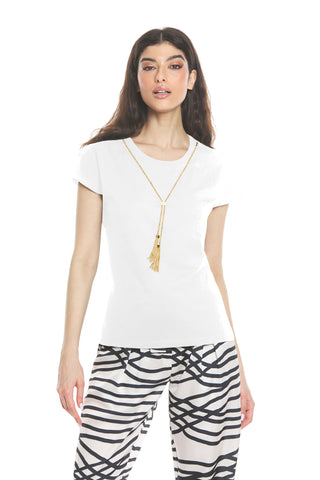 Half sleeve NAPPY t-shirt with necklace and pendants