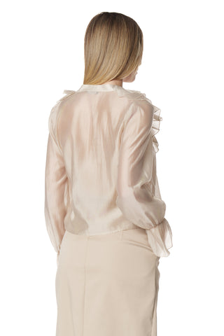 Blusa MELON scollo a V maniche lunghe gale