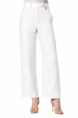 Pantalone STESALI Vita Alta Palazzo con Tasche Francesi più Filetto