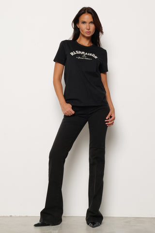 T-shirt REELS mezza manica con stampa più pietre più strass