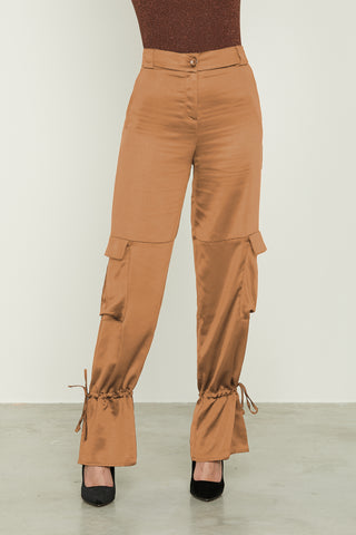 PARACADUT high-waisted trousers with large pockets and strings