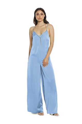 PEPINO sleeveless jumpsuit with necklace