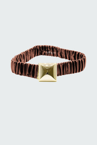 QUADRA belt with elastic plus eco-leather stud buckle
