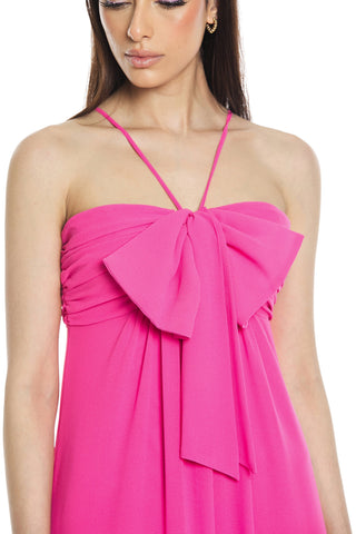 RAME dress, long top with bow and curls