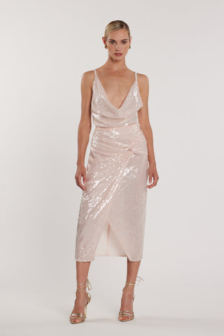 Top STUART incrocio retro full paillettes