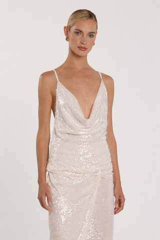 Top STUART incrocio retro full paillettes