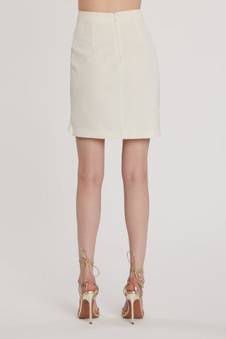 Gonna FABYAN corta con pieghe più pannello davanti