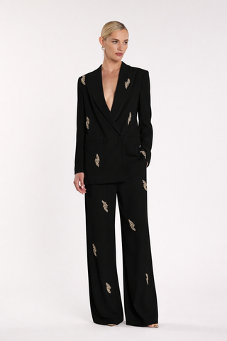 Giacca DULEDAM maniche lunghe doppia abbottonatura con applicazioni strass