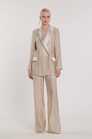 Giacca GALIENA maniche lunghe doppia abbottonatura revers più patte in raso