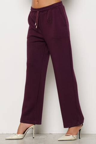 Pantalone CAESAR in felpa con coulisse e ricamo logo
