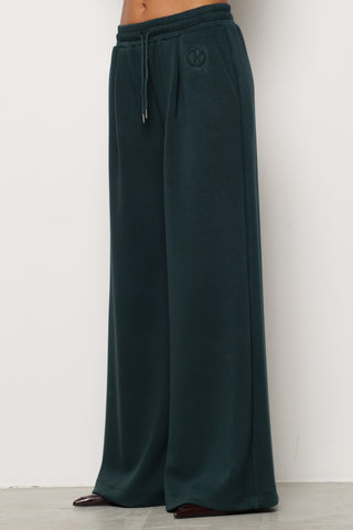 Pantalone ORMA in felpa gamba ampia e ricamo logo