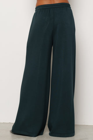 Pantalone ORMA in felpa gamba ampia e ricamo logo