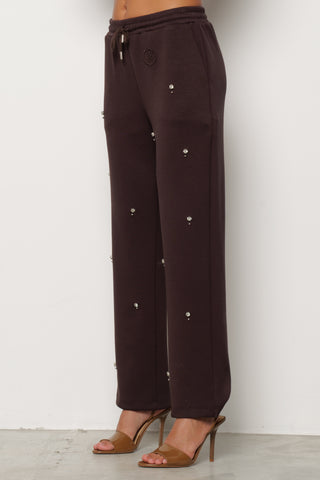 Pantalone ALBERO in felpa con applicazioni e ricamo logo