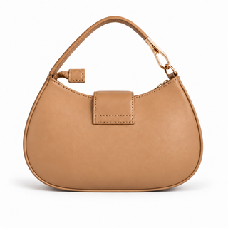 Borsa SCANNY_SMALL mezza luna con manico più fibbia alamaro più zip ecopelle