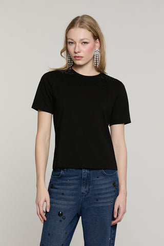 T-shirt DAVALOS mezza manica con strass