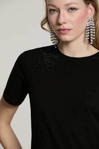 T-shirt DAVALOS mezza manica con strass
