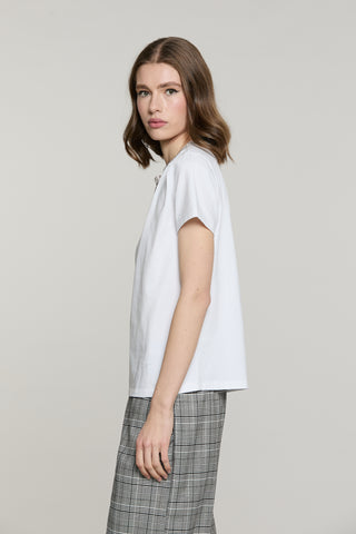 T-shirt KANTA mezza manica con girocollo più fiocco strass