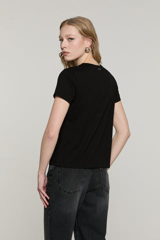 T-shirt NELDEL mezza manica con castoni più pietre