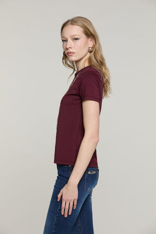 T-shirt MANETTE mezza manica con collana logo