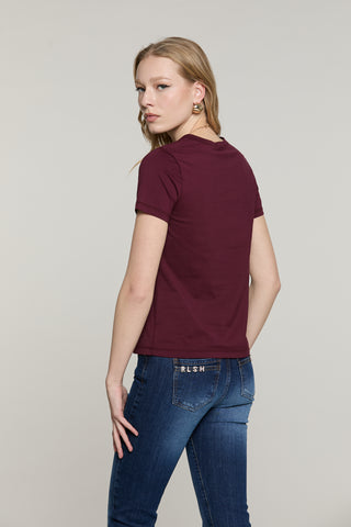 T-shirt MANETTE mezza manica con collana logo