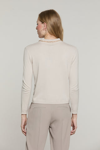 Maglia LOREMY manica lunga con colletto più goccia più profili catena