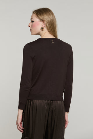 Cardigan CHAINSY manica 7/8 con patte più profili catena