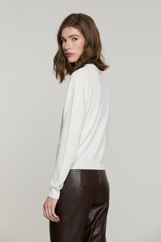 Maglia AVETRAZ manica lunga girocollo con strass