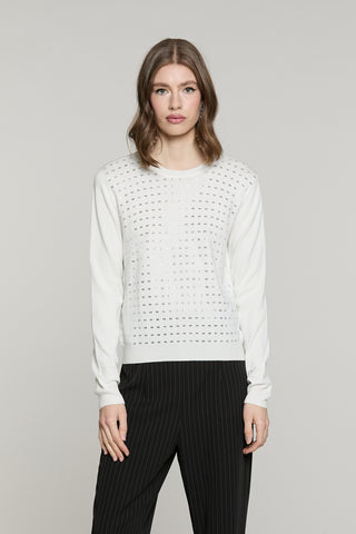 Maglia BROOKI manica lunga girocollo con baguette