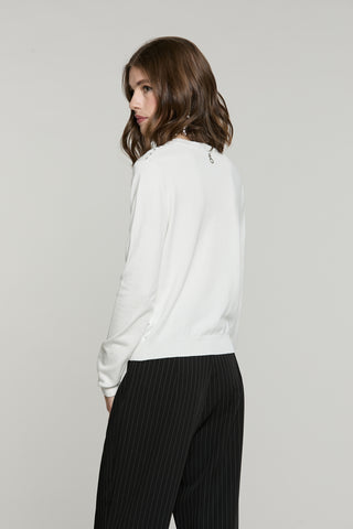 Maglia BROOKI manica lunga girocollo con baguette