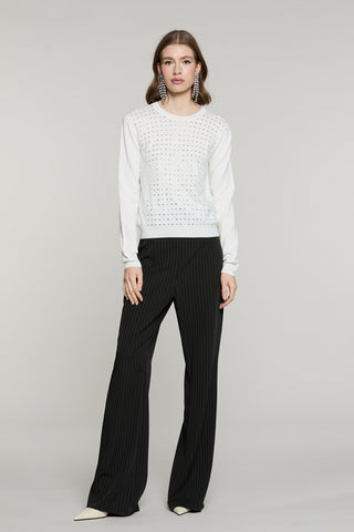 Maglia BROOKI manica lunga girocollo con baguette