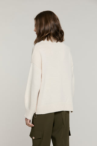 Maglia LYS collo alto taglio asimmetrico