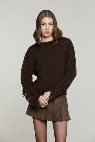 Maglia ZELLY manica lunga con frange