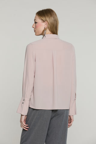Camicia LA_GARZA manica lunga campana con bott.gioiello più gala