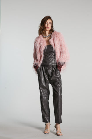 Top DULERY scollo cuore con cintura ecopelle