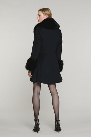 Cappotto PARK manica lunga con collo più polsi ecopelliccia staccabile con tasche svasato