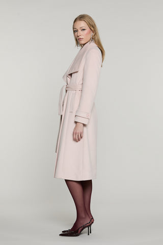 Cappotto RIMMOS lungo manica lunga con alette collo libro più cintura più tasche