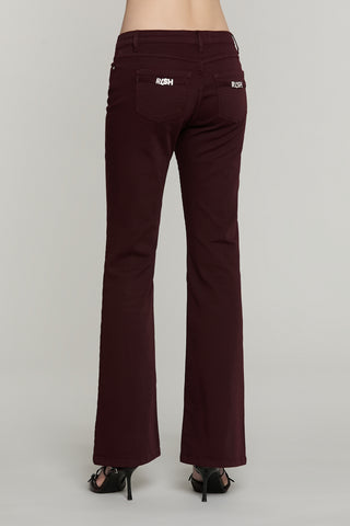 Panta SCHIFFER_COLOR v.media 5 ts flaire fit con logo strass tasche gabardine