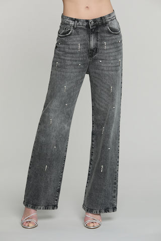 Panta GISELLE_GREY v.media 5 ts loose fit con castoni più pietre più perle denim