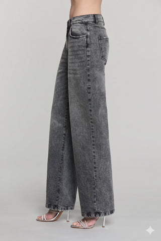 Panta GISELLE_GREY_SNZ vita media 5 ts loose fit denim